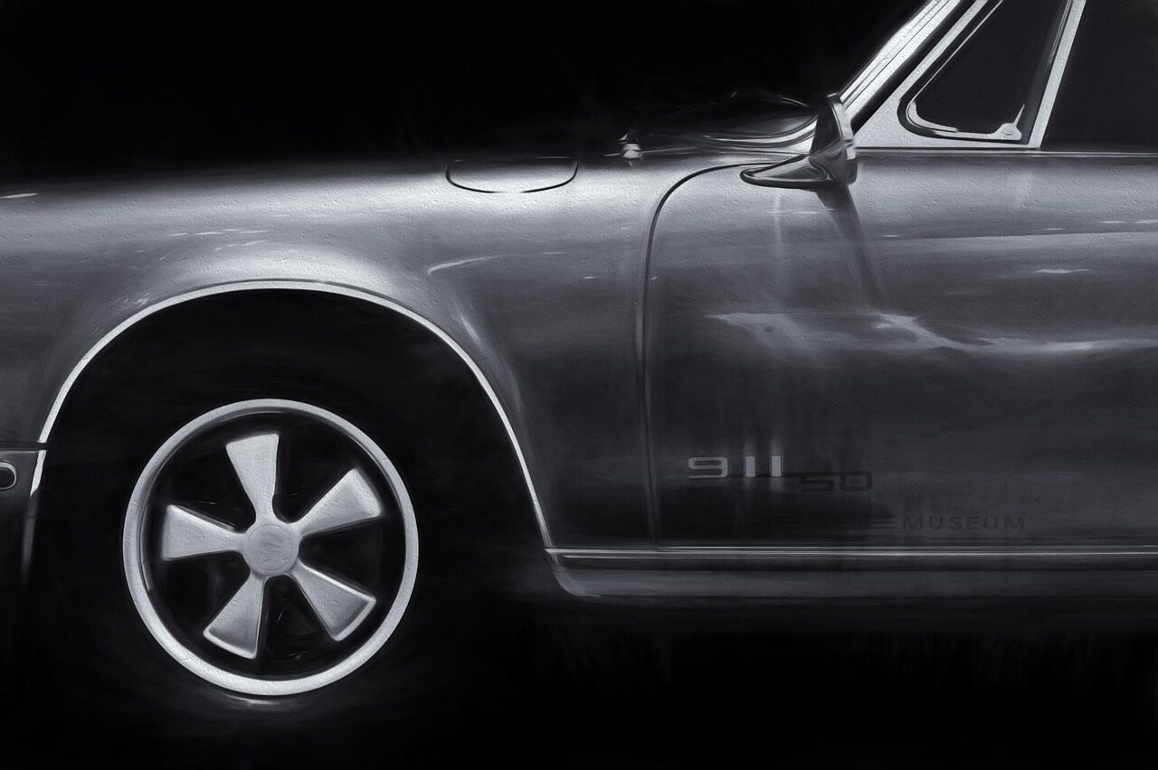 porsche targa, car, porsche museum, oldtimer, gray car, black and white, vehicle, car wallpapers, luxury car, automobile