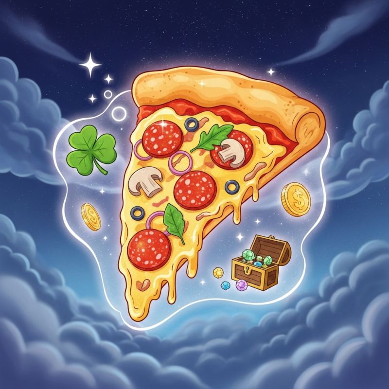 Illustration of 【夢占い】ピザの夢は幸運の前兆?隠された意味とは