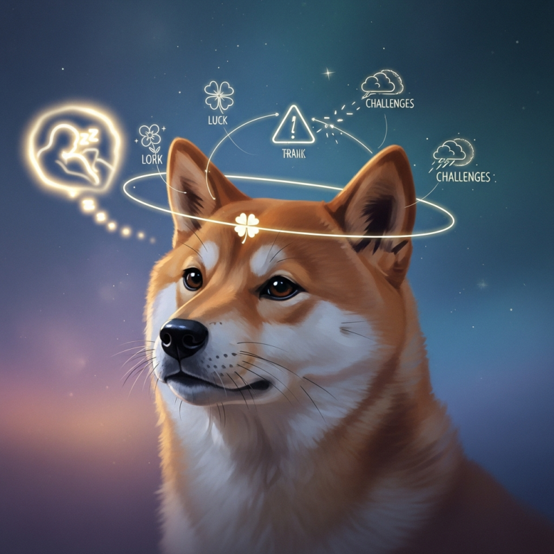 Illustration of 【夢占い】犬の夢の意味は?幸運の前兆か、警告か