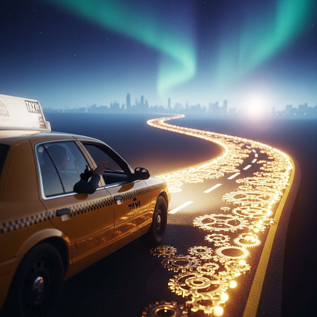 Illustration of タクシーの夢は転機の前兆？夢占いが示すあなたの心理