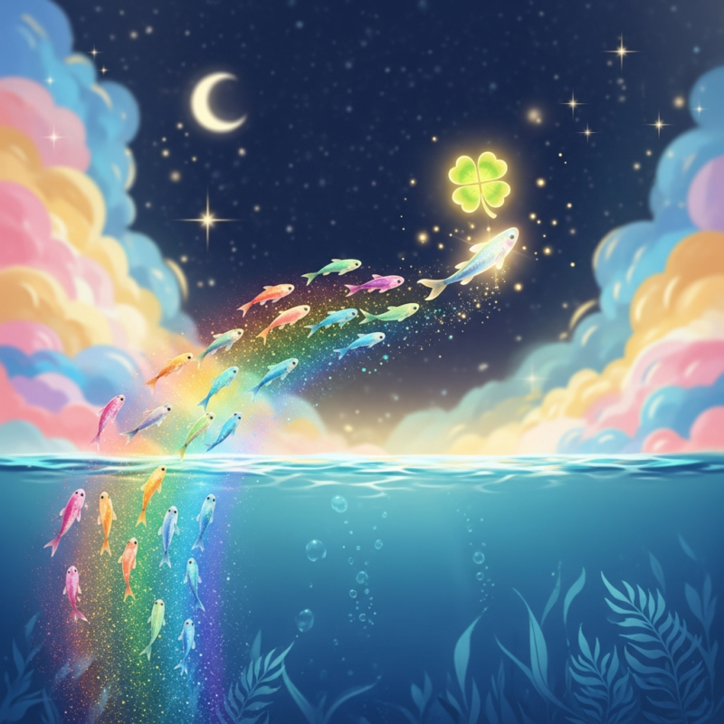 Illustration of メダカの夢は幸運のサイン!夢占いが告げる前兆とは