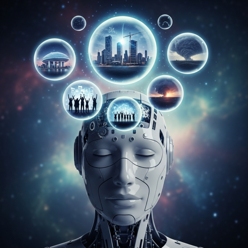 夢占い illustration for ロボットの夢は予知夢？夢が告げる未来の前兆