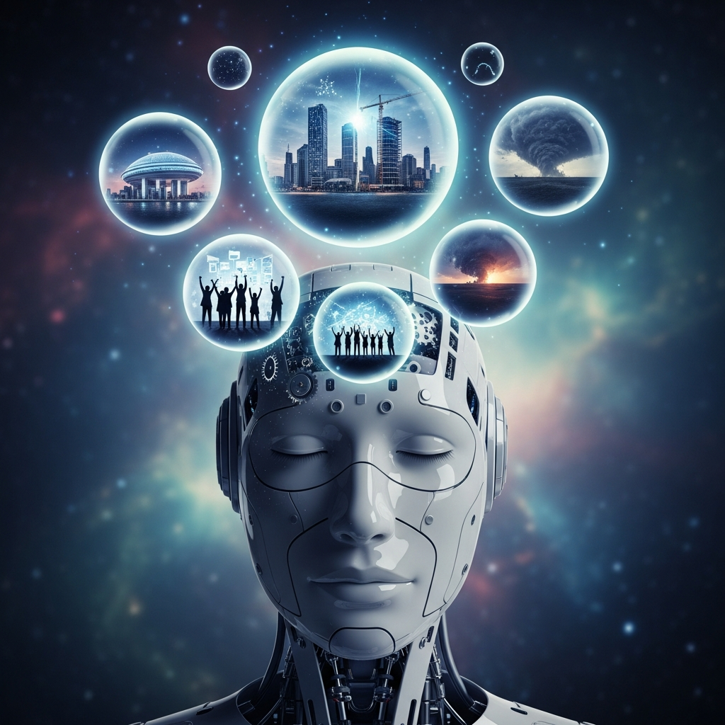 夢占い illustration for ロボットの夢は予知夢？夢が告げる未来の前兆