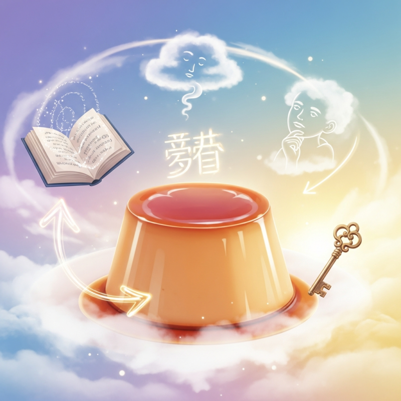 夢占い.前兆 illustration for 夢にプリンが出てきた!夢占いでわかる意味と前兆