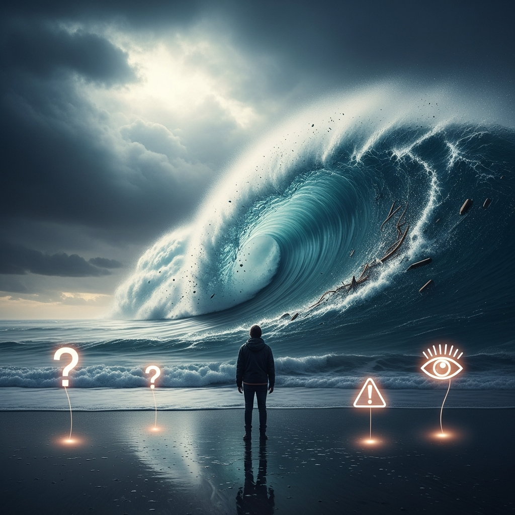 Illustration of 津波の夢は警告？【夢占い】でわかる本当の意味