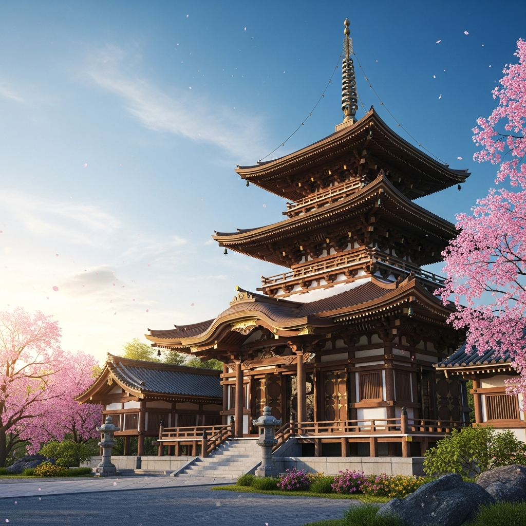 Illustration of 立派な寺院の夢は幸運の前兆！意味とすべきこと