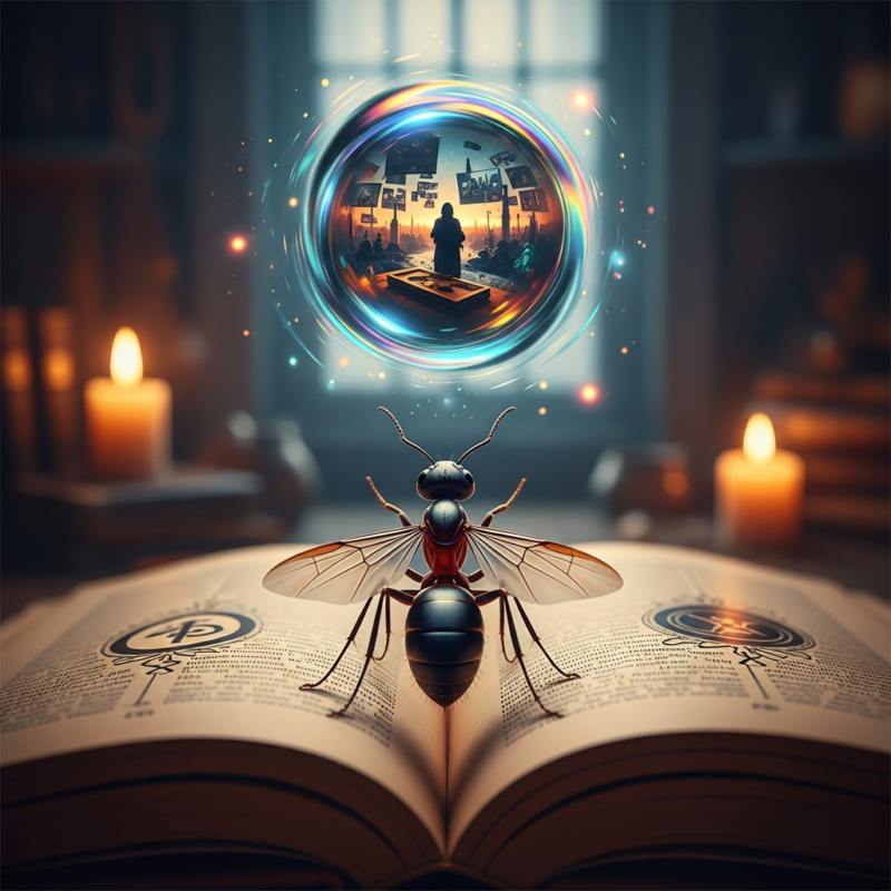 Illustration of 蟻の夢は予知夢？夢占いが示す前兆と意味