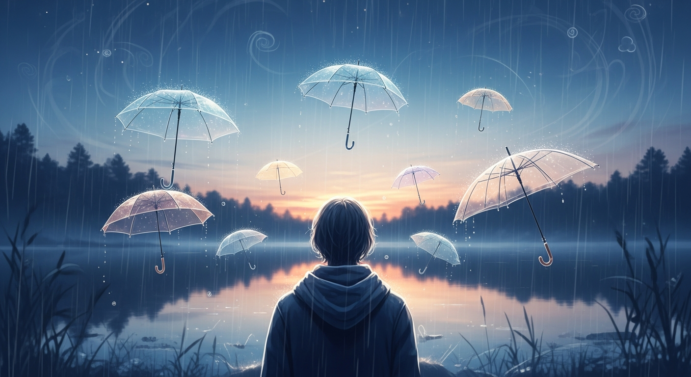 Illustration of 雨の夢の夢占い｜心理・前兆・前触れ・対策を解説