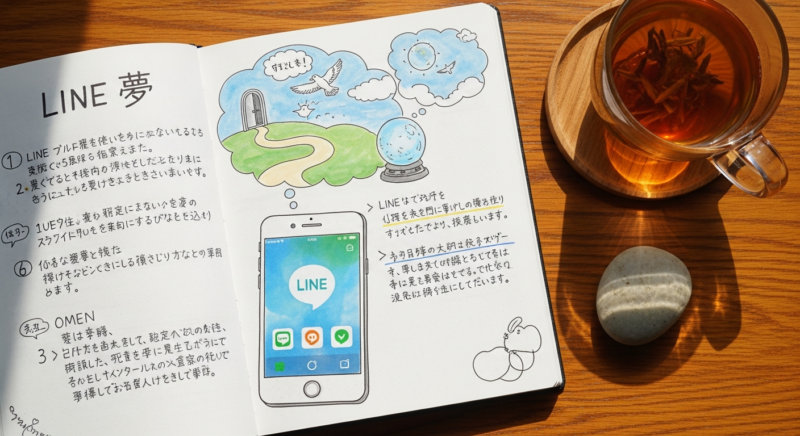 Illustration of LINEの夢占い｜心理・前兆・前触れ・対策