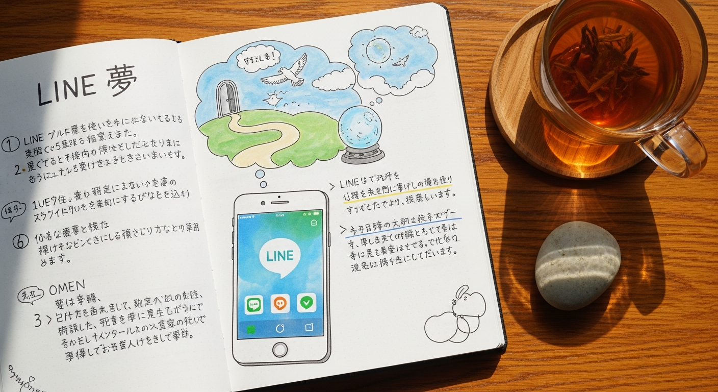 Illustration of LINEの夢占い｜心理・前兆・前触れ・対策