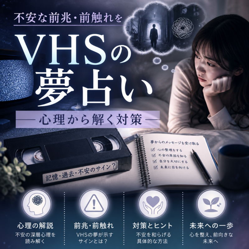Illustration of VHSの夢占いで不安な前兆・前触れを心理から解く対策
