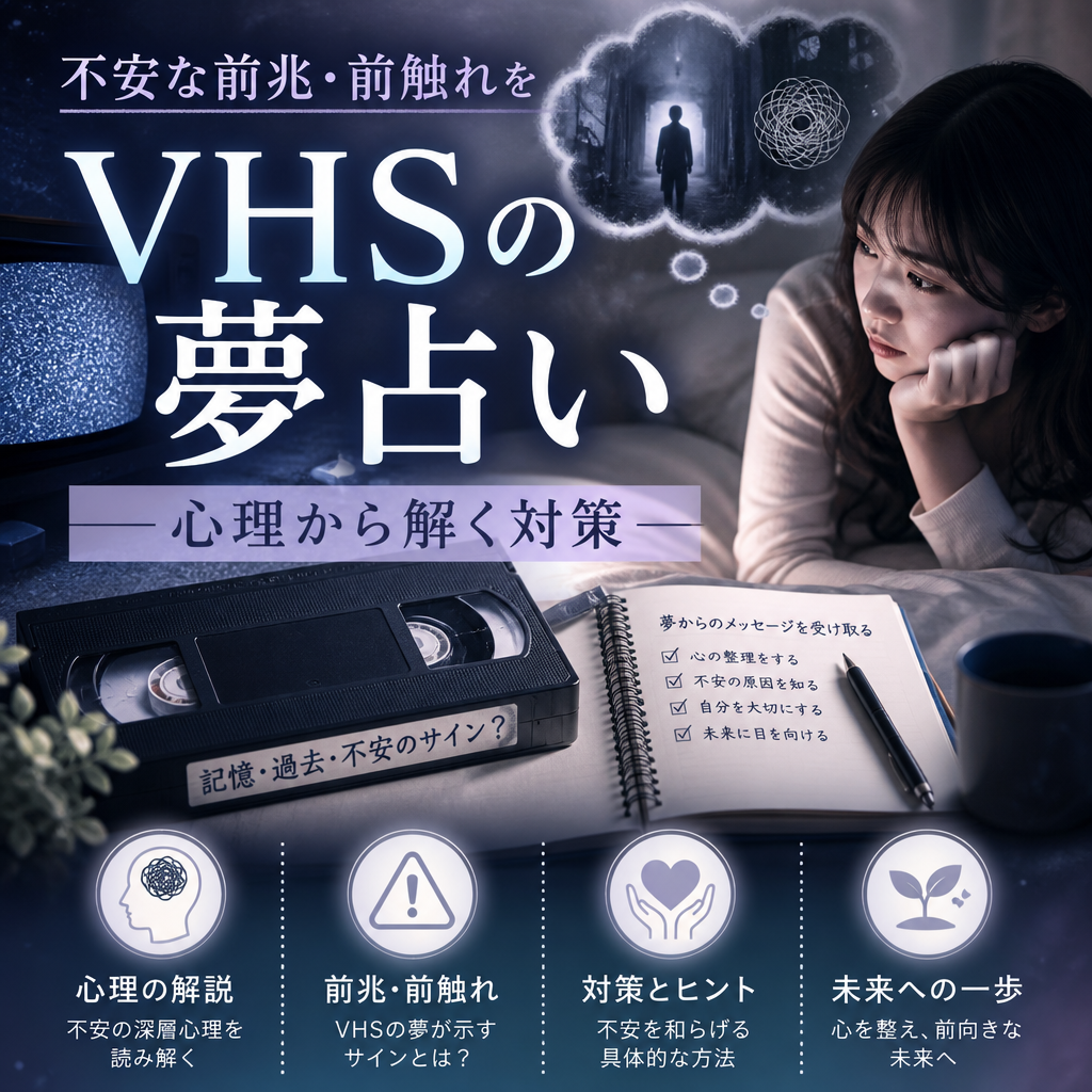 Illustration of VHSの夢占いで不安な前兆・前触れを心理から解く対策