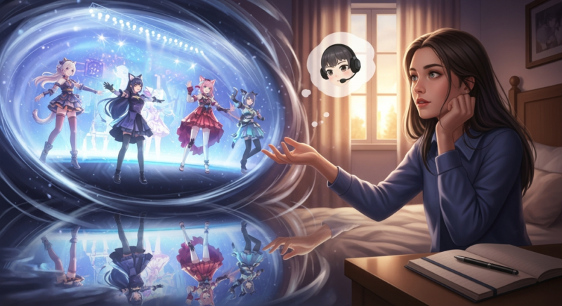 Illustration of VTuberになる夢の夢占い｜心理・前兆・前触れ・対策